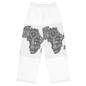 Key to the continent All-over print unisex wide-leg pants